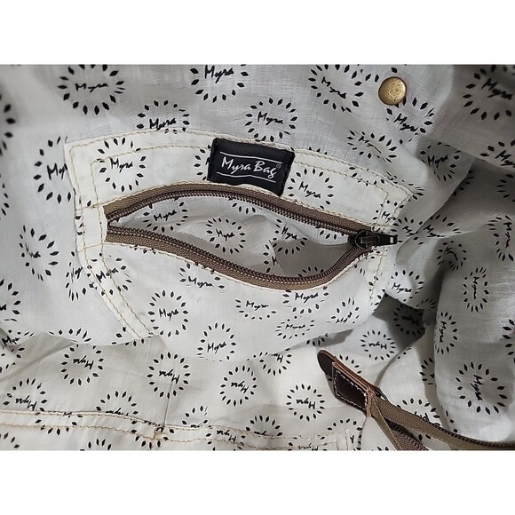 Myra XLarge Travel Canvas Leather Weekender Bag EUC - Picture 7 of 16